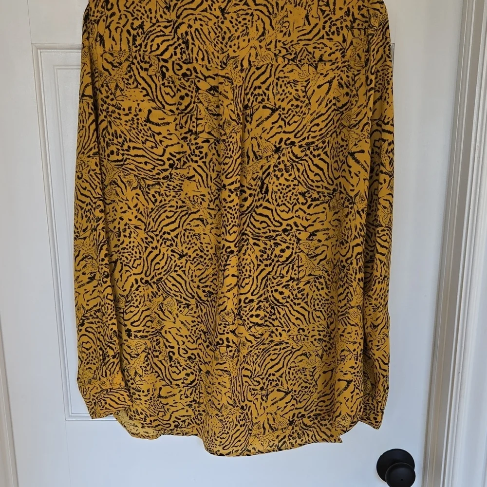 Philosophy Yellow and Black Patterned Blouse - Picture 3 of 3